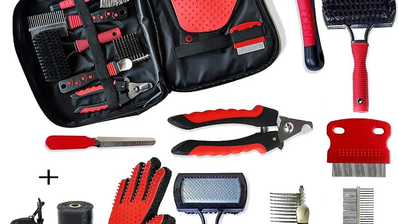 Close up on a plate of mashed potatoes, topped with baked pork chops with cream of mushroom soup, and a side of green beans.